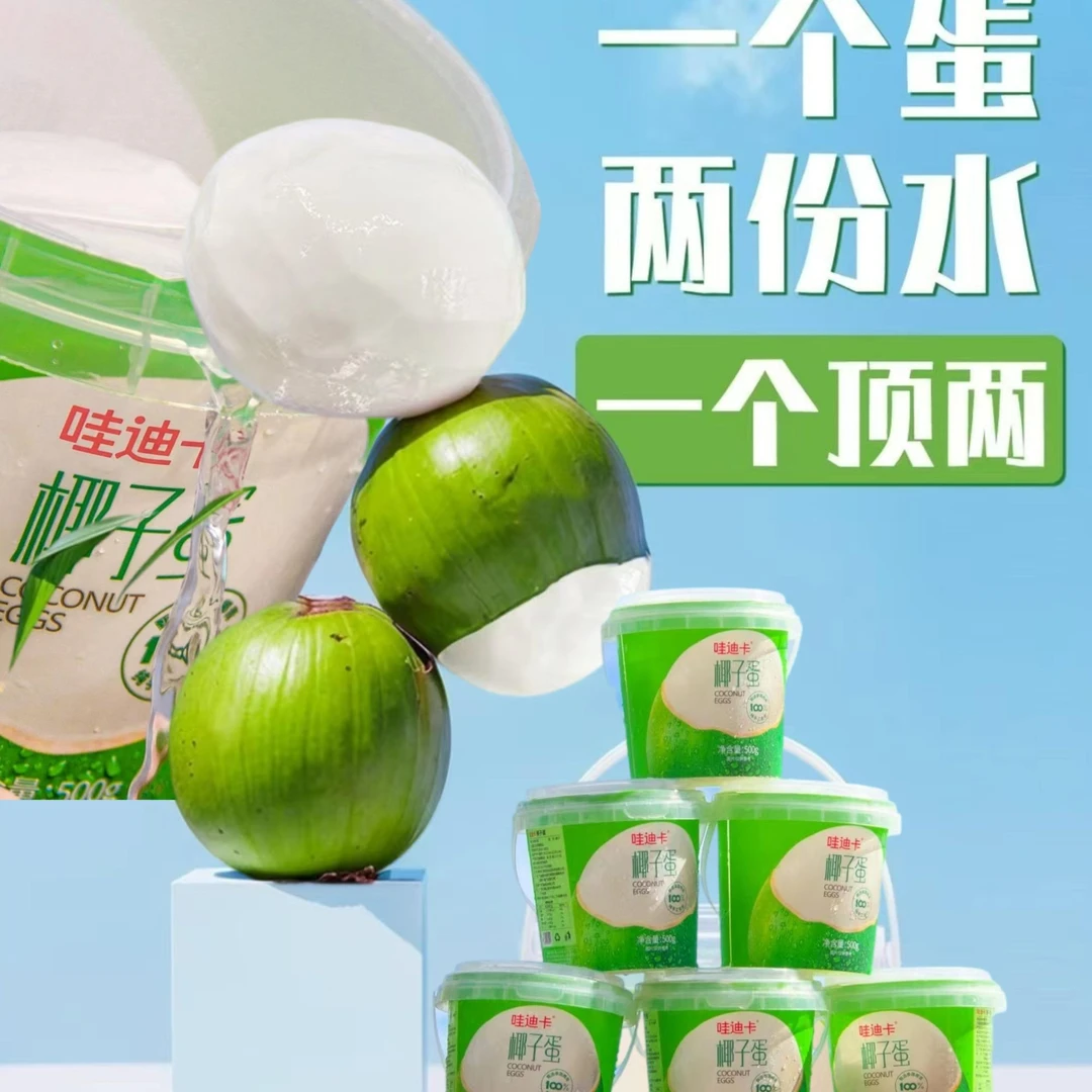 【顺丰包邮】哇迪卡网红椰子蛋，一桶顶2个椰子的水