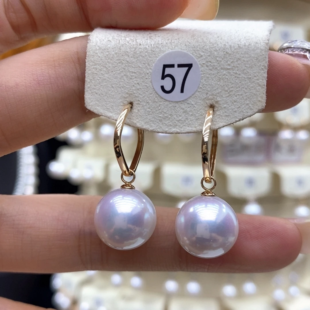 18K金镶嵌耳饰淡水珍珠