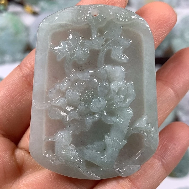 颈饰未镶嵌翡翠花开富贵福利