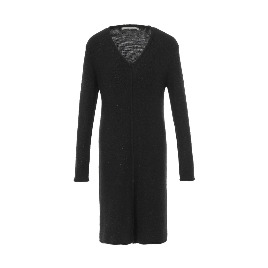 【米儿精选】ZHUCHONGYUN【质感穿搭】春秋羊毛混纺简约气质V领长款针