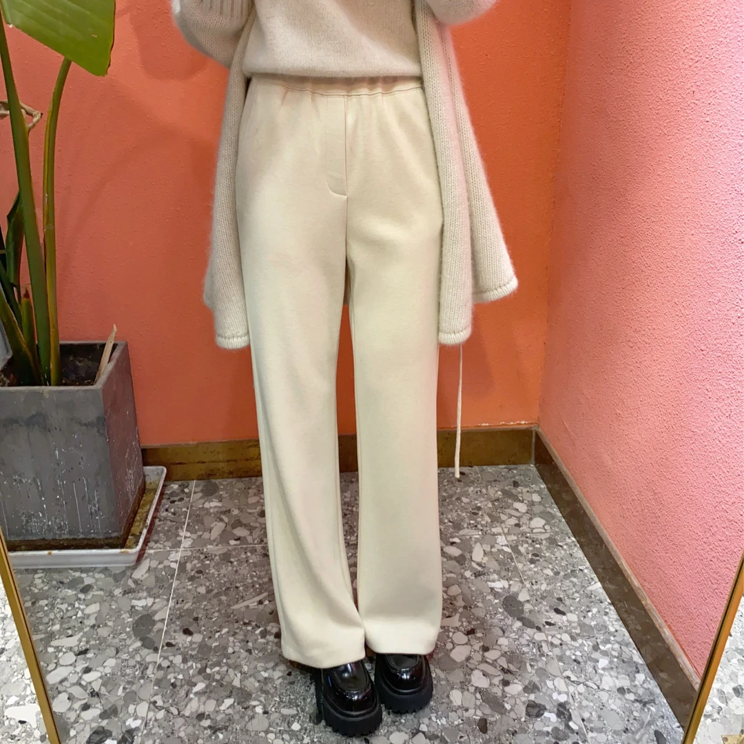 （默茗服装）一字口袋磨毛休闲裤