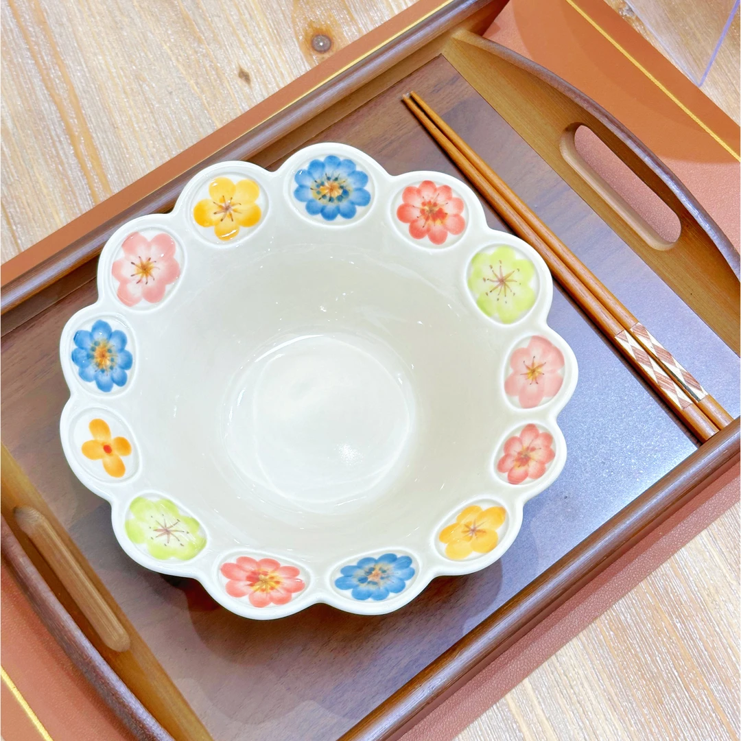 【花卉】7.8英寸面碗森系创意小众釉下彩汤碗沙拉碗