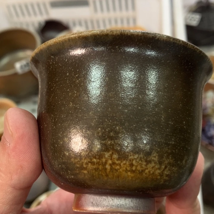 柴烧茶具茶杯大放漏
