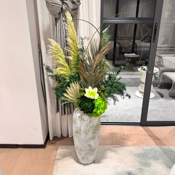 【翠微山河】元旦迎新1米5落地高级精致永生花