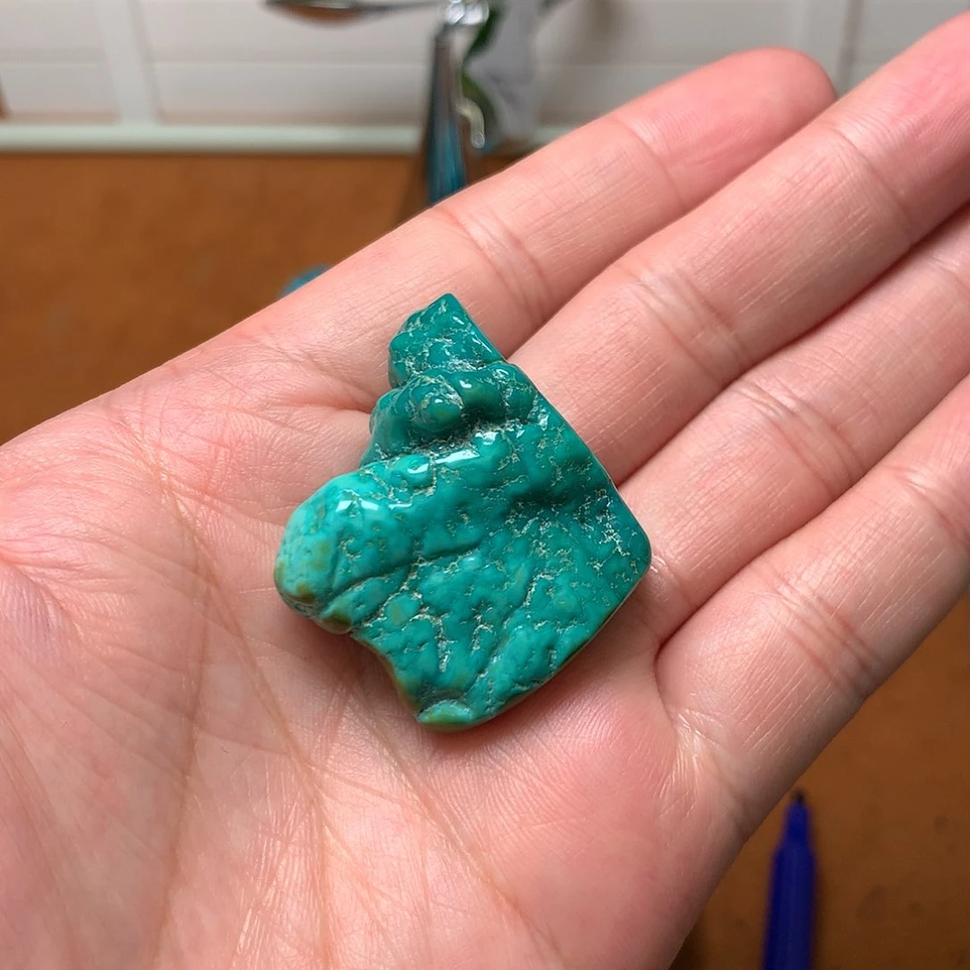 绿松石珠宝奇石未镶嵌好***缘