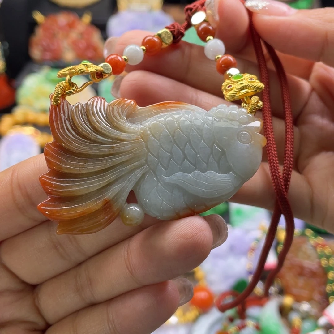 翡翠未镶嵌颈饰代编织