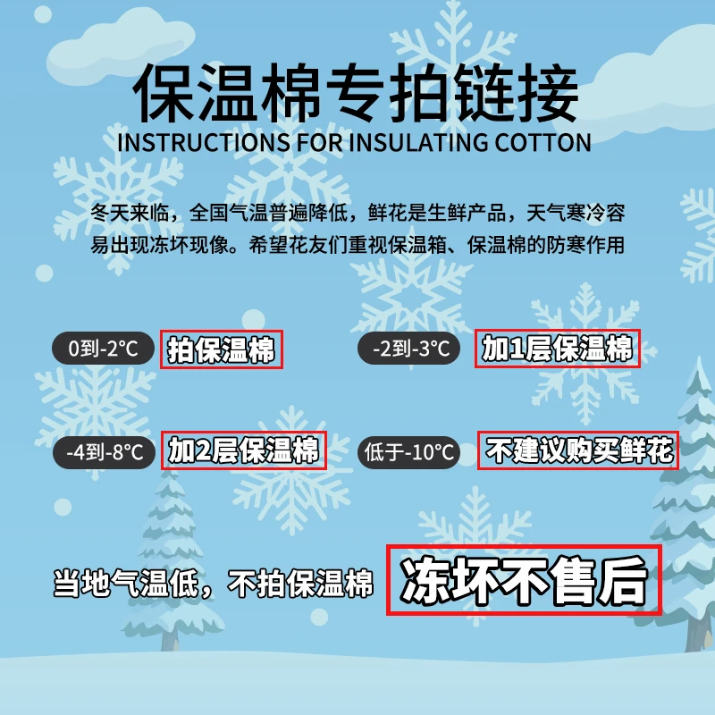 （保温棉）零度以下必须拍保温棉以防鲜花冻坏鲜花专用保温棉