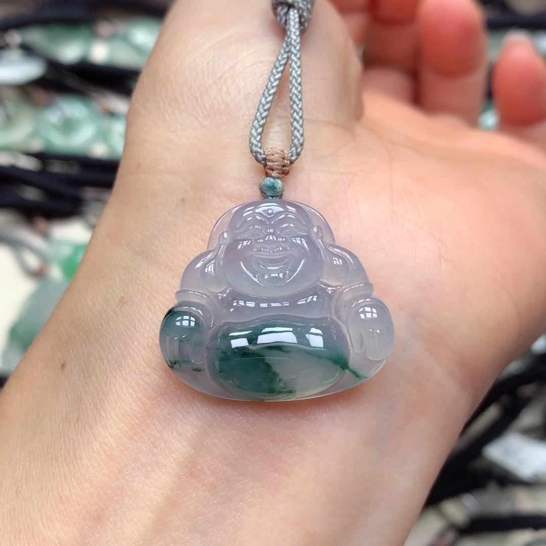 翡翠未镶嵌颈饰佛公