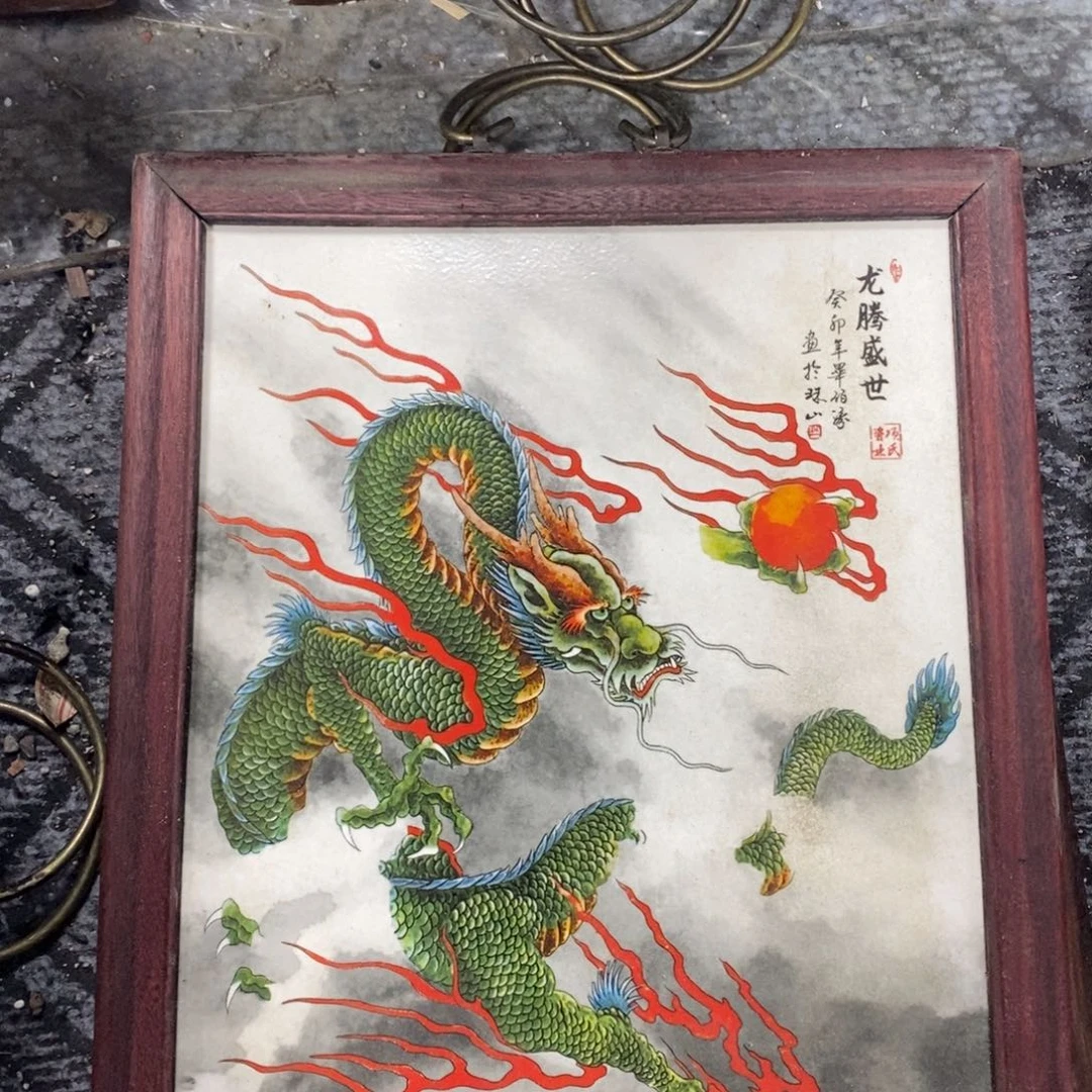 瓷片37*28厘米景德镇瓷板画柴窑烧制