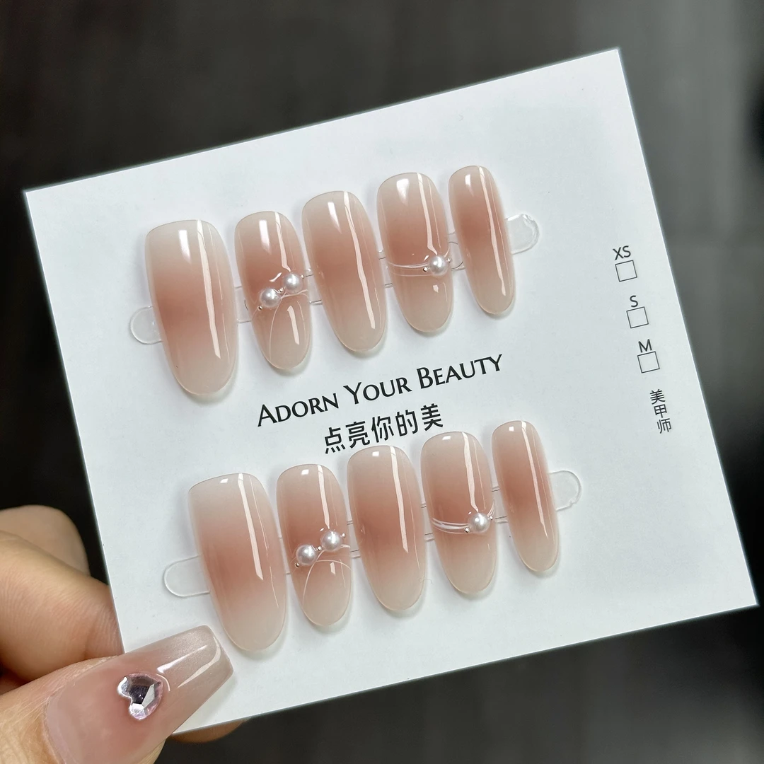 【Y45】春夏季蝴蝶猫眼温柔款原创设计纯手工穿戴甲纯欲