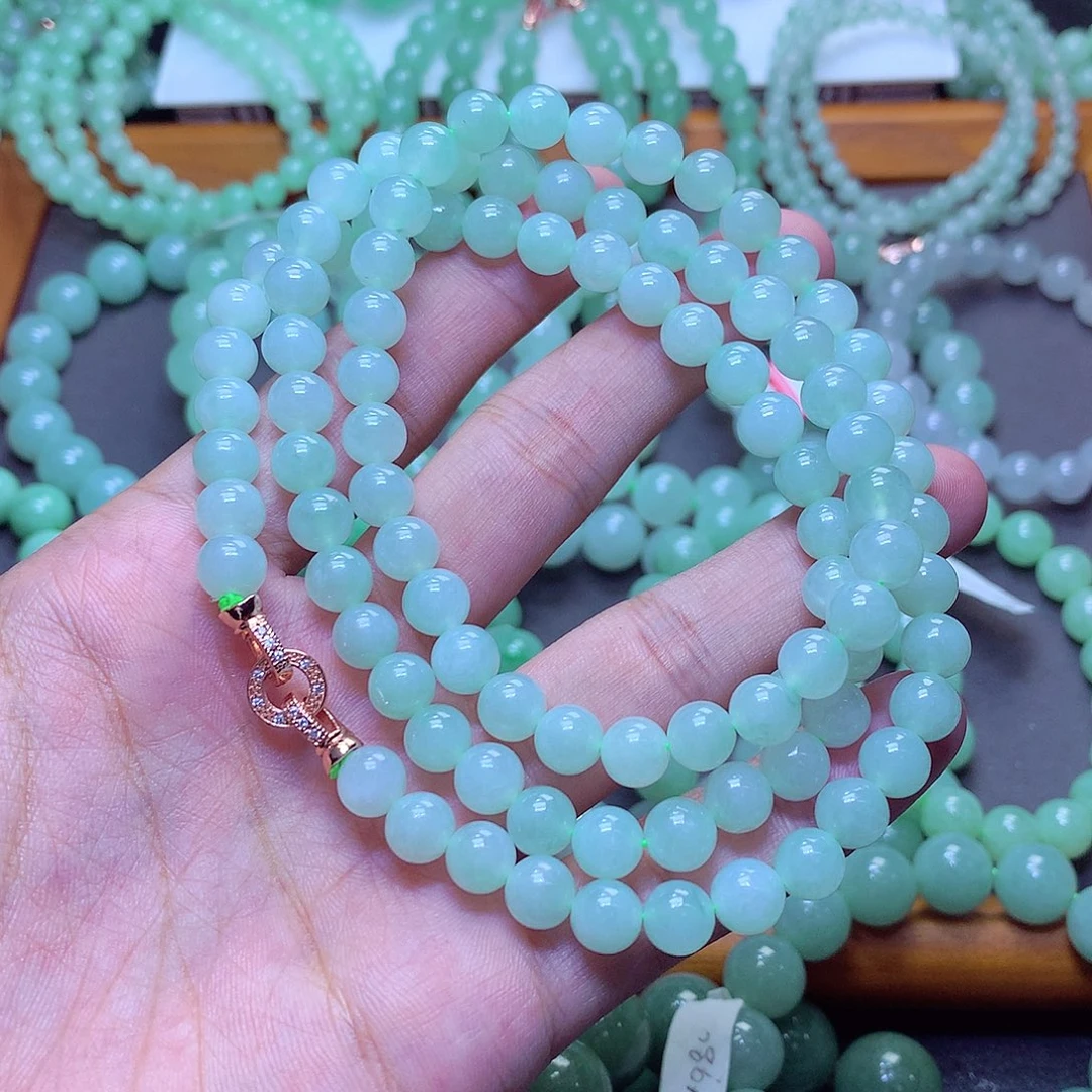 翡翠未镶嵌毛衣链