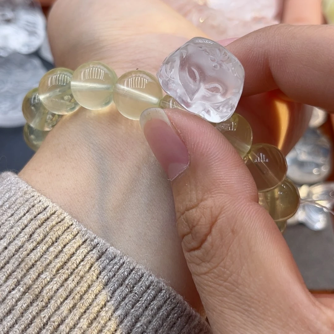 水晶颈饰未镶嵌白水趴趴狐13