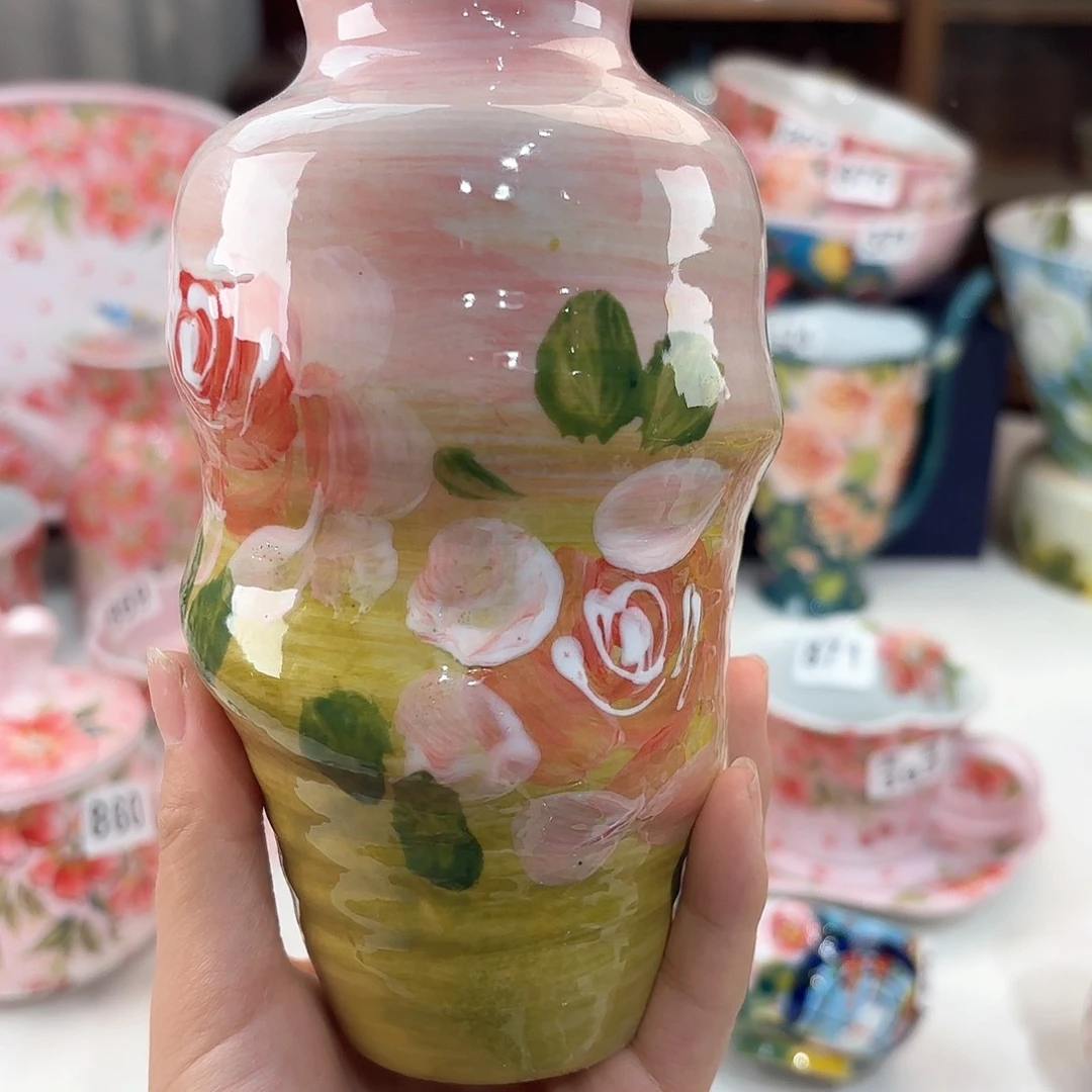 景德镇手绘高温釉下彩陶瓷茶具
