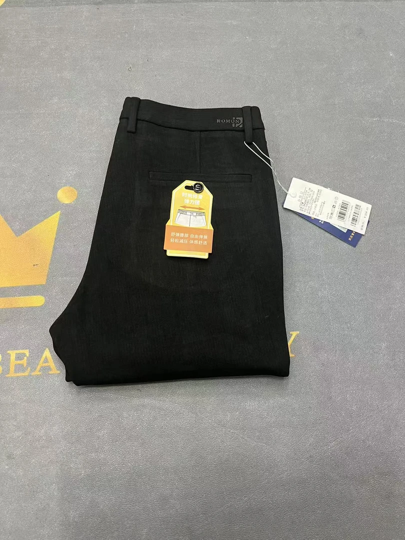 【品牌下架】男士秋冬加厚磨毛商务休闲小直筒-8038