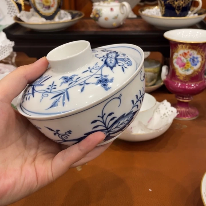 摆件中古一等盖碗