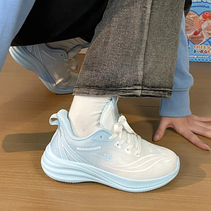 回力海盐蓝休闲鞋轻便百搭减震ins春季运动跑步鞋女网面透气学生