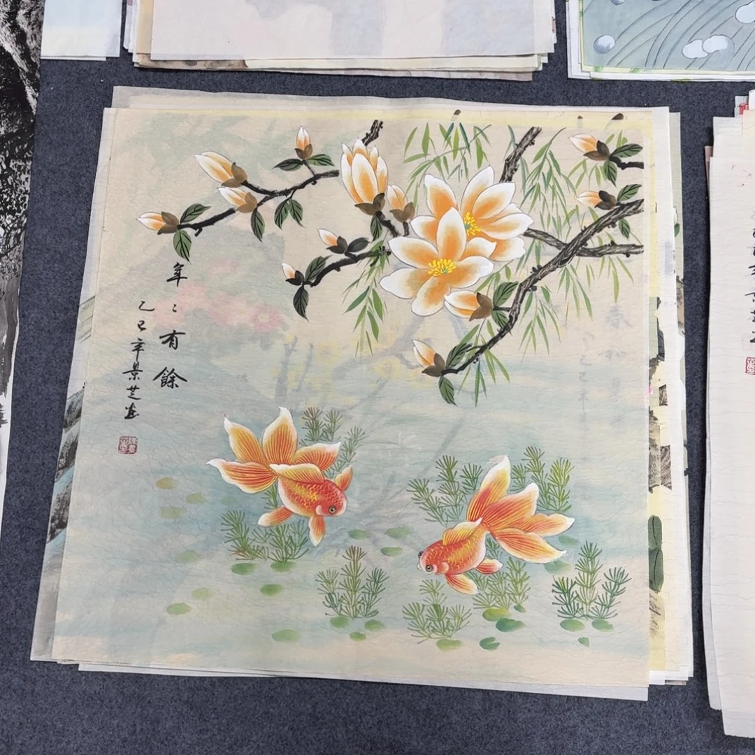 国画68×68手绘画画画