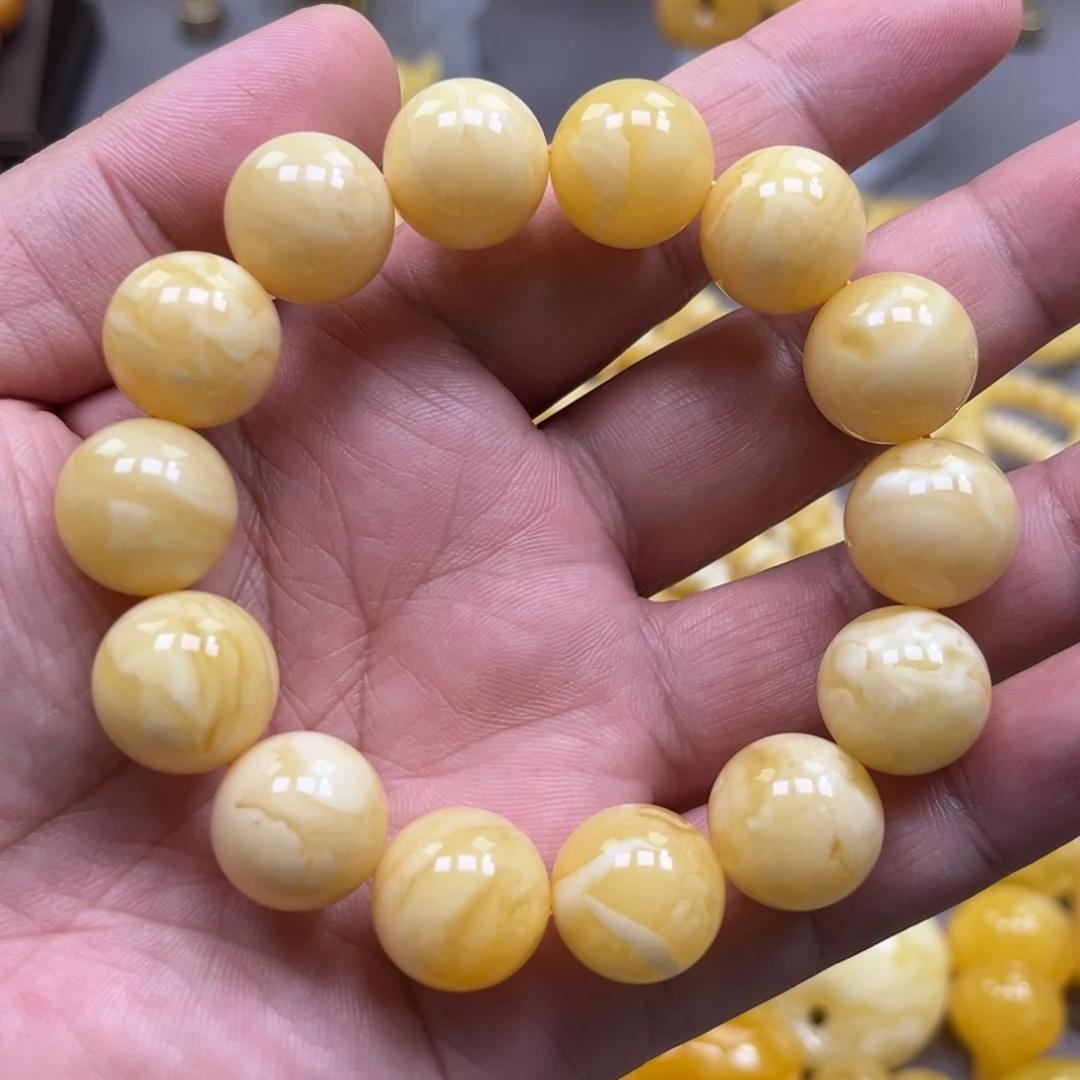 琥珀未镶嵌手链手串