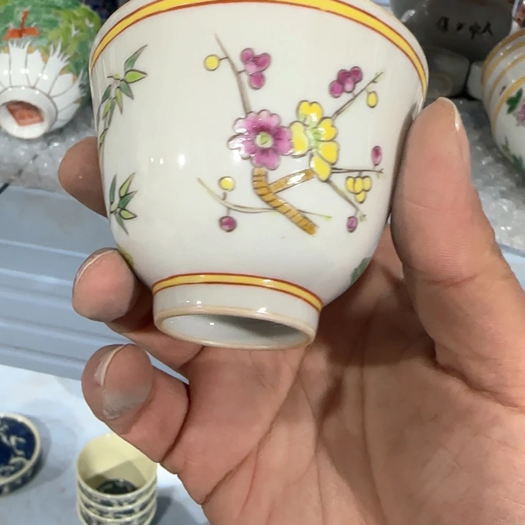 瓷片摆件手绘瓷器全部处理