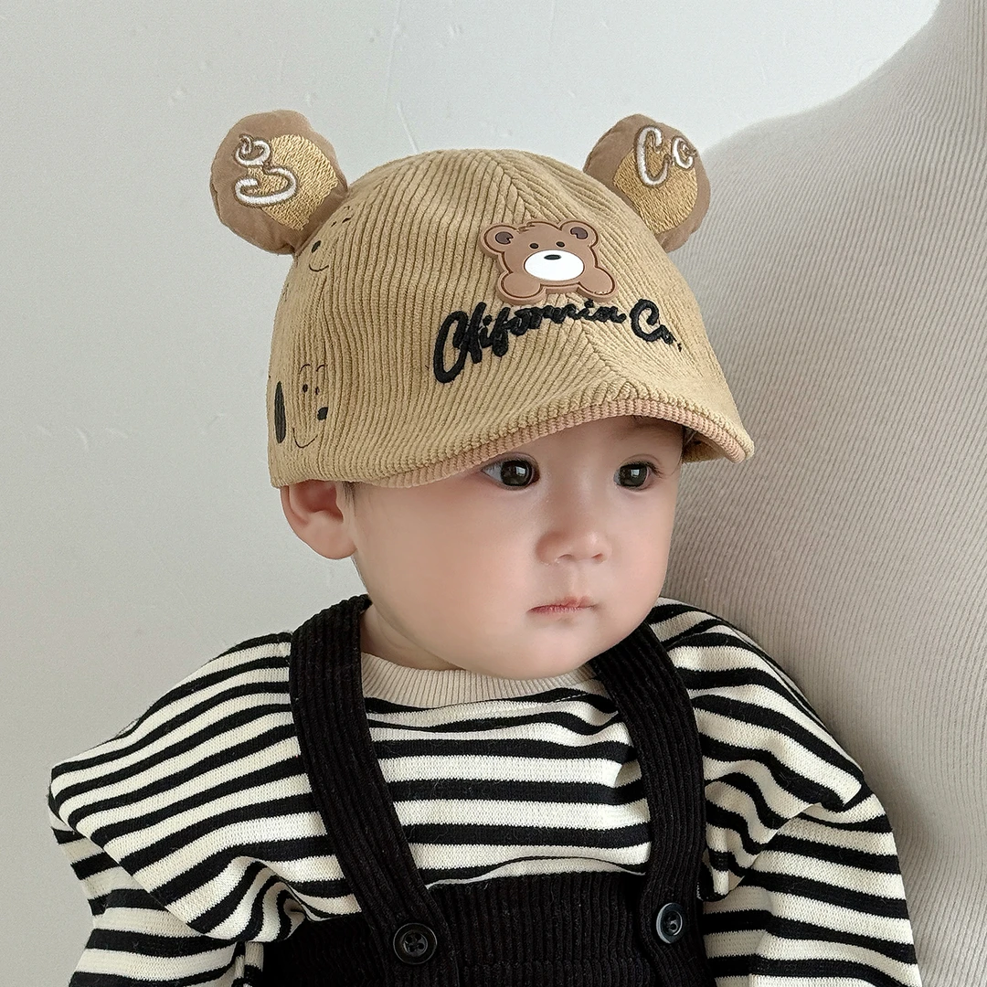 儿童帽子男孩秋冬季宝宝贝雷帽洋气可爱超萌男宝前进帽秋季一岁潮