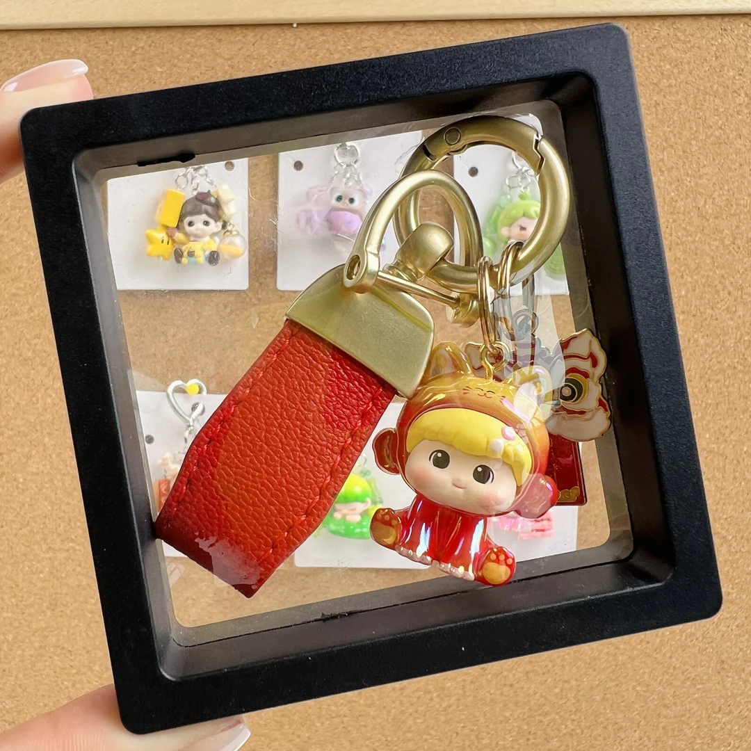 [福福款]潮玩萌粒泡泡玛特手工DIY钥匙扣手机链包挂钥匙扣摆件