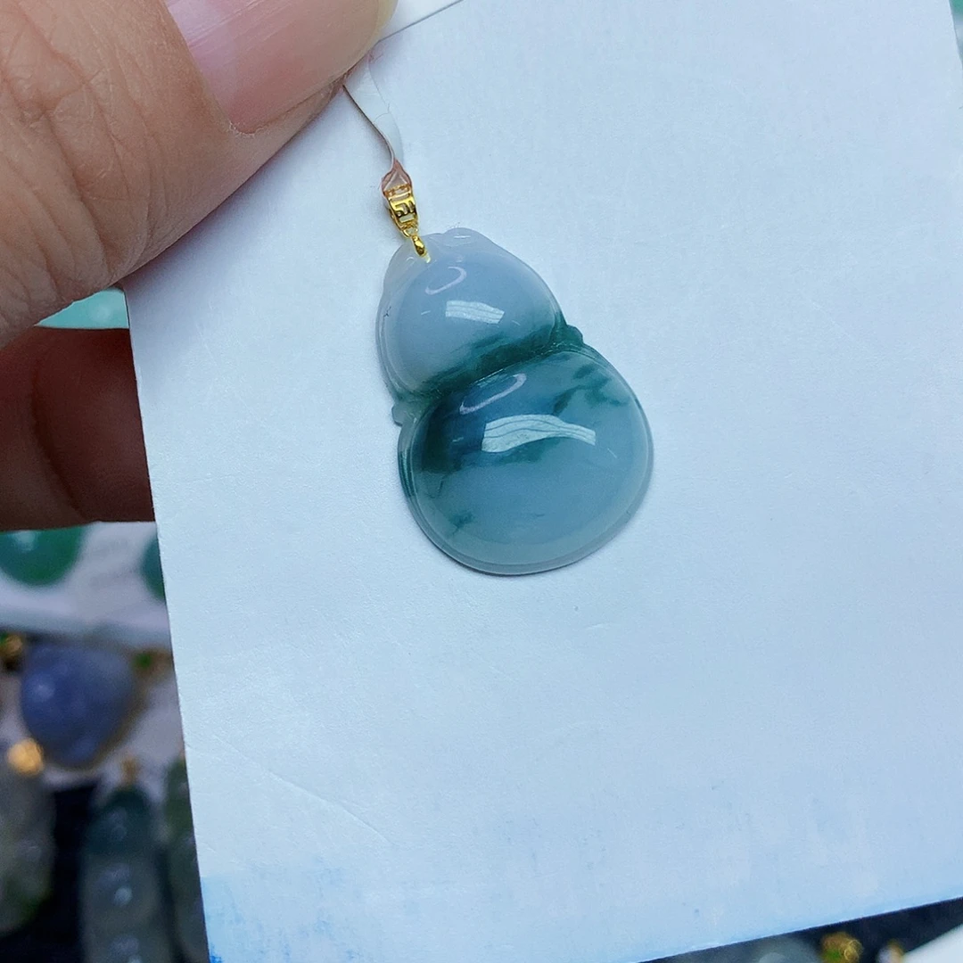 翡翠18K金镶嵌颈饰3567788