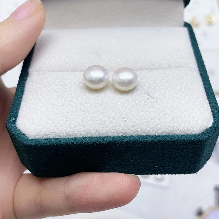 淡水珍珠耳饰银S925镶嵌Y****e