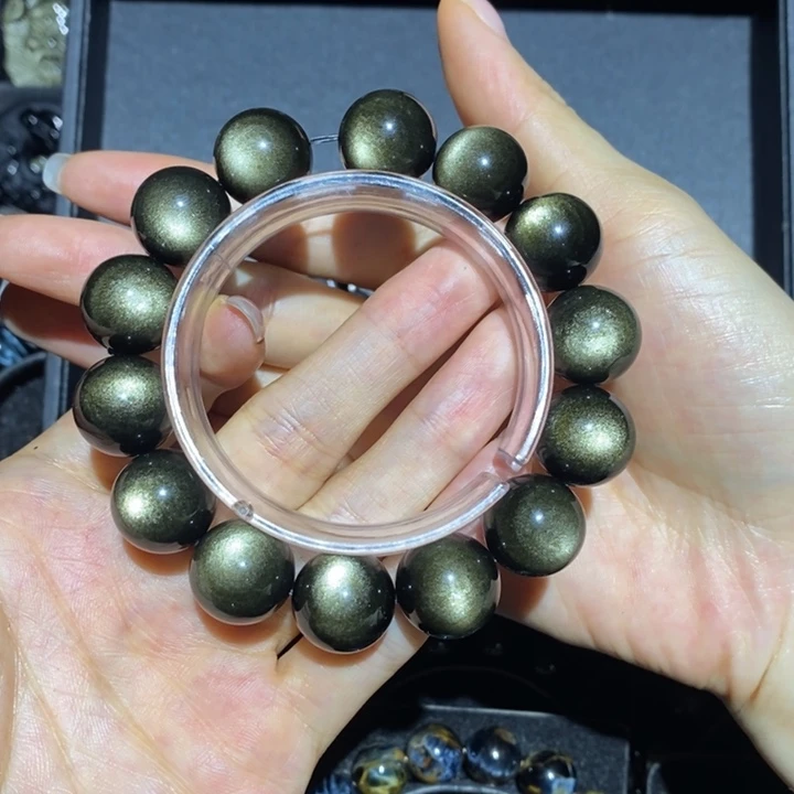 黑曜岩未镶嵌手链专****家