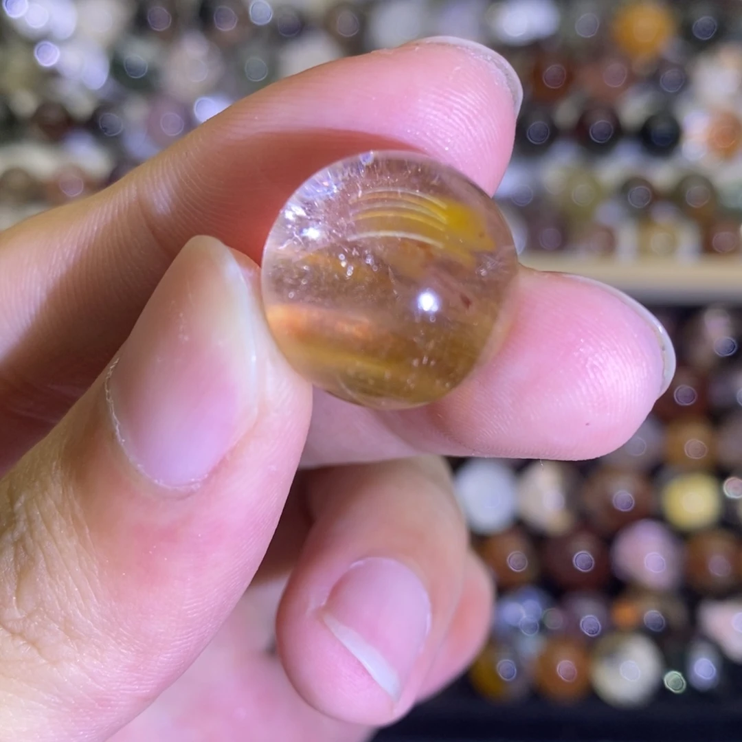 未镶嵌水晶珠宝半成品1黄兔毛17