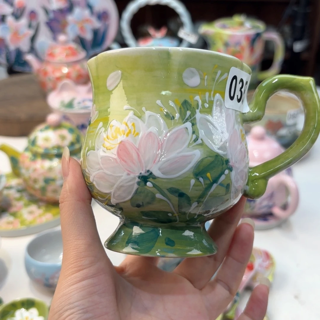 景德镇手绘高温釉下彩陶瓷茶具