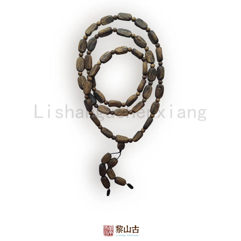 [黎山古]海南绿奇楠1.2随行带隔珠多圈多样性发其一
