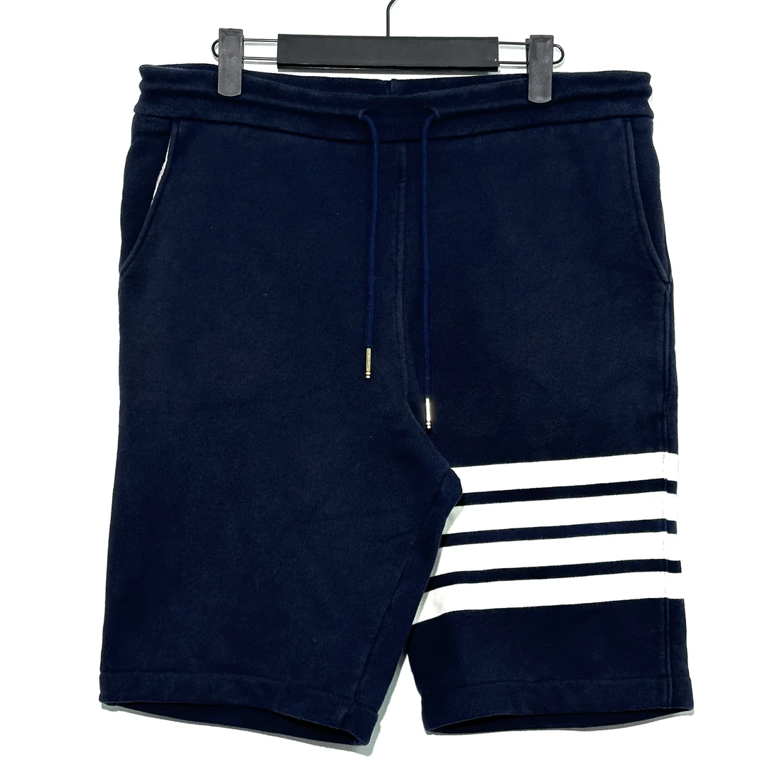 99新 THOMBROWNE 四条纹蓝色短裤 0336