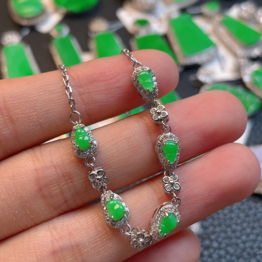 翡翠银S925镶嵌颈饰