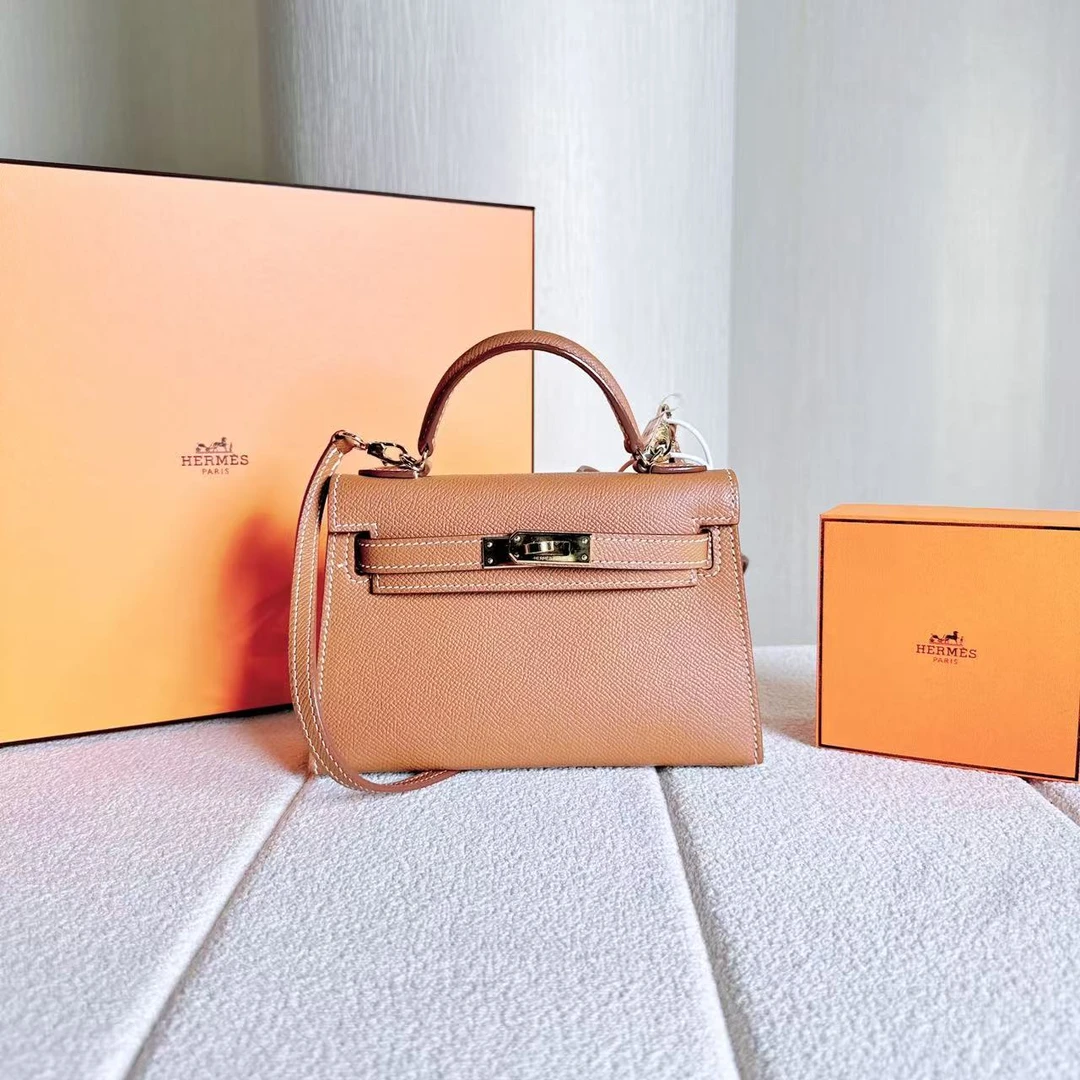 99新 Hermes/爱马仕 爱马仕 mini Kelly二代金棕