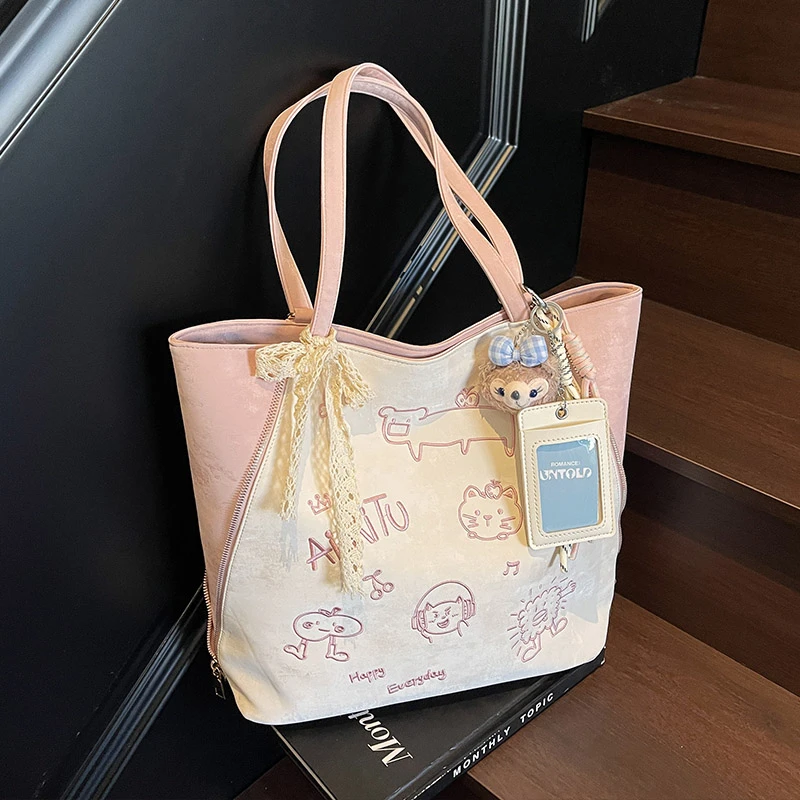 艾米兔 X COOLE女包2025新款大容量休闲双肩包百搭潮流单肩托特包