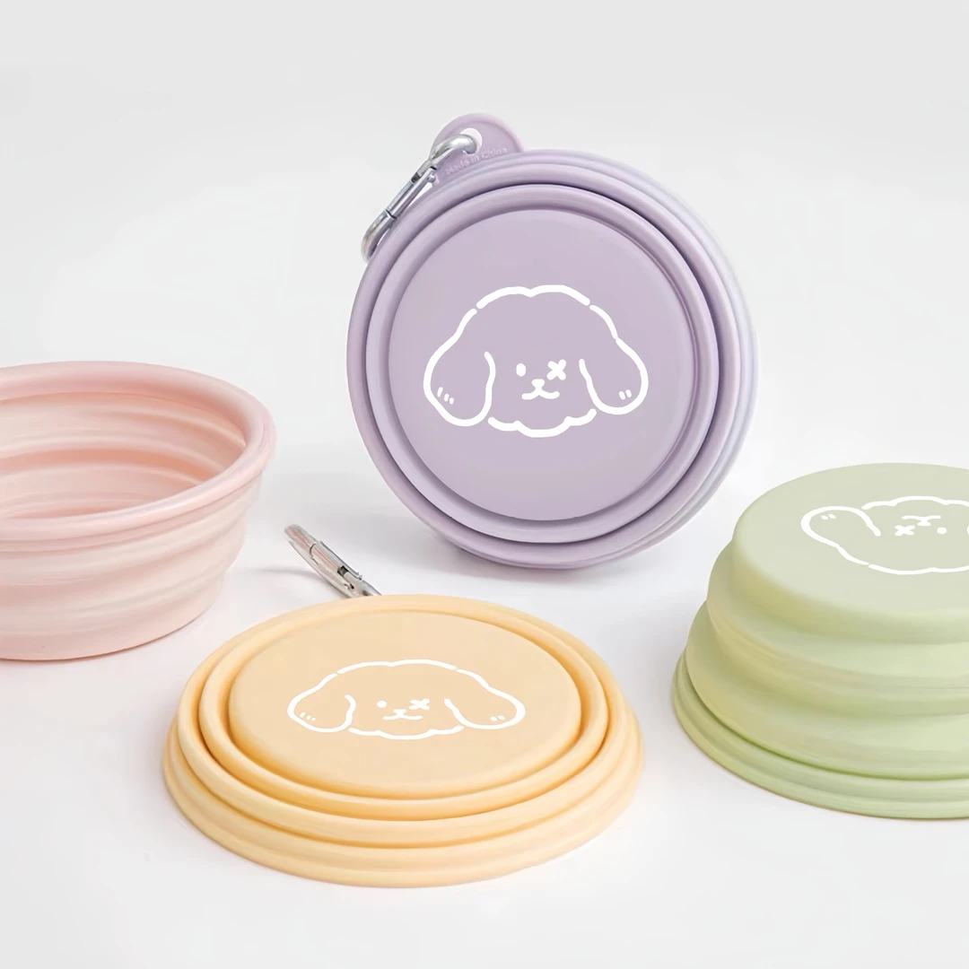 宠物喝水碗狗狗外出折叠碗硅胶碗狗碗便携户外猫碗折叠韩版