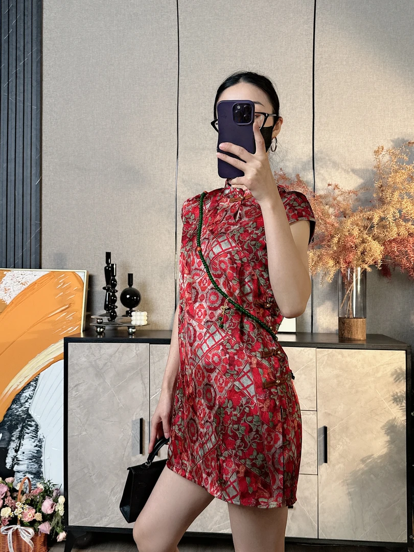 新中式几何小飞袖新中式上衣