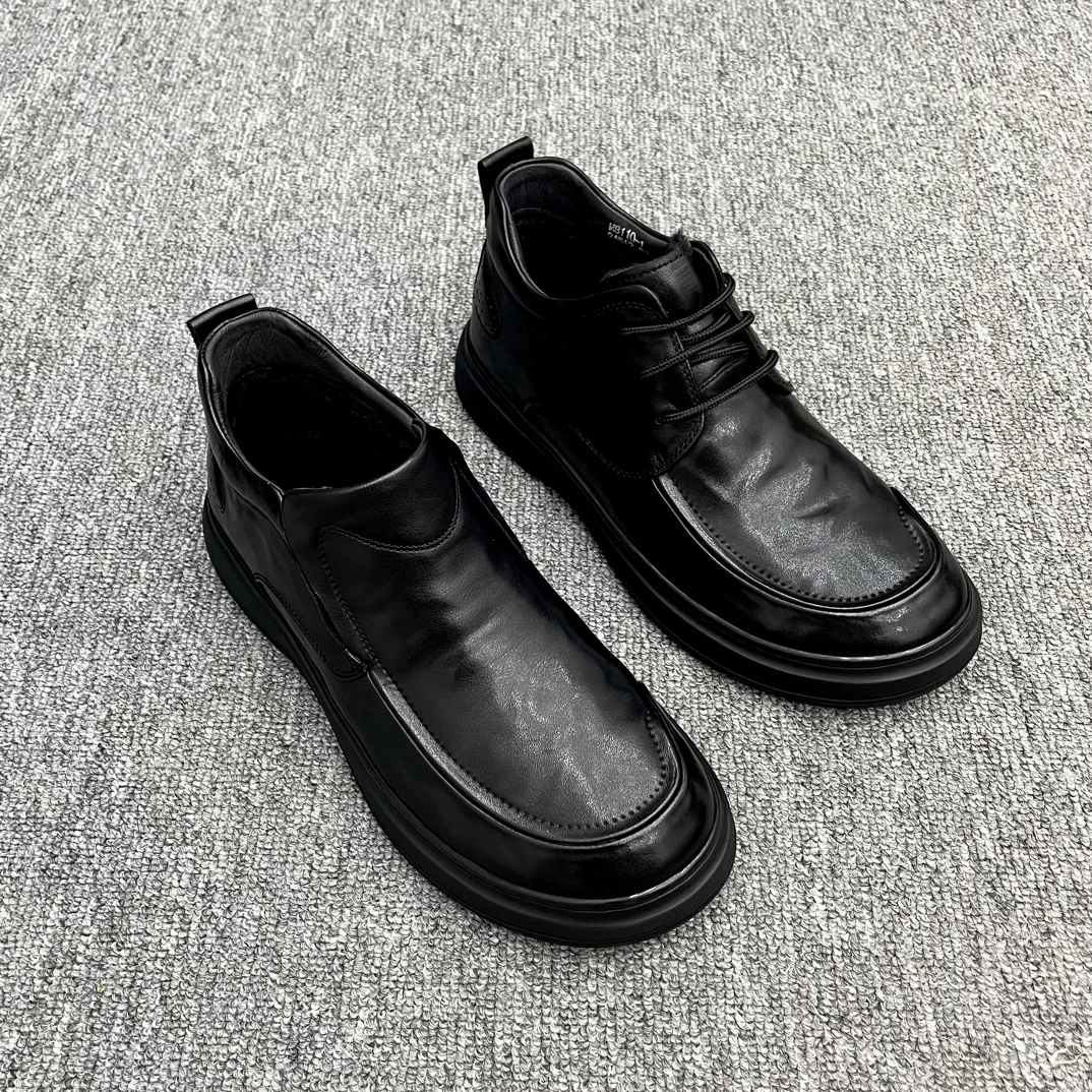 6棉。高端品质纯皮时尚休闲男鞋