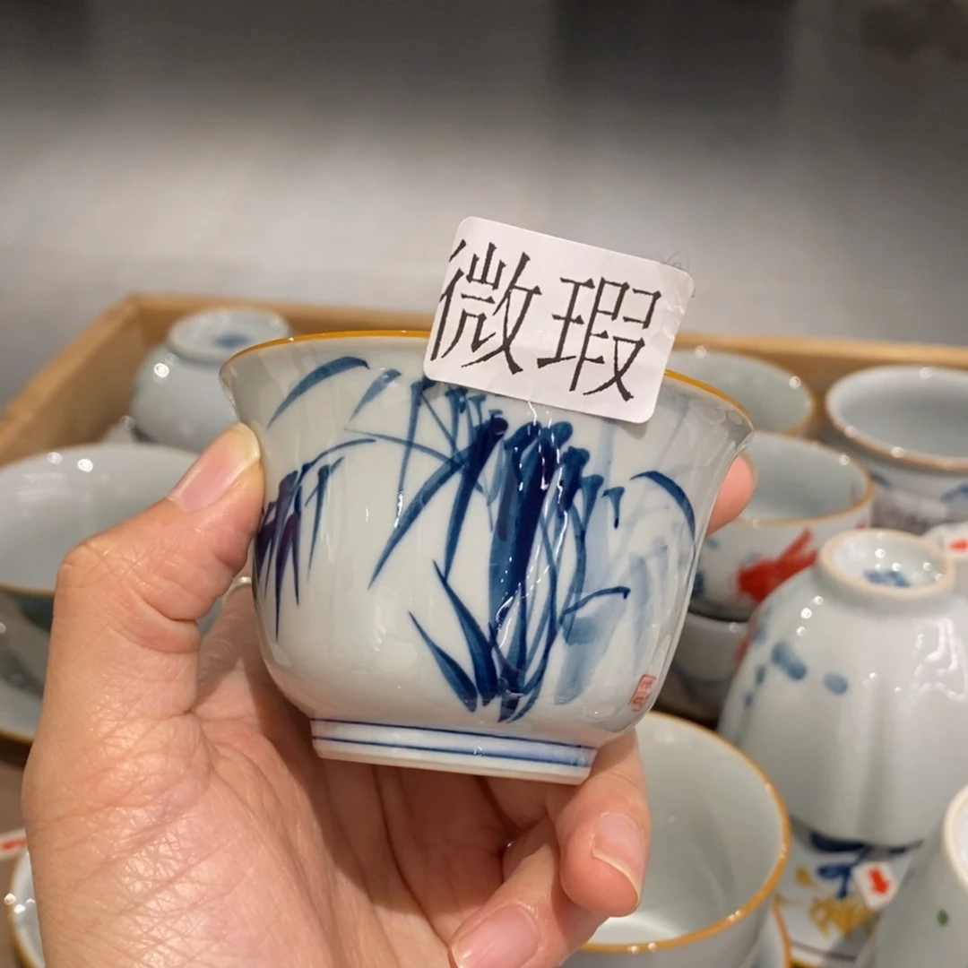 釉下彩纯手绘微瑕