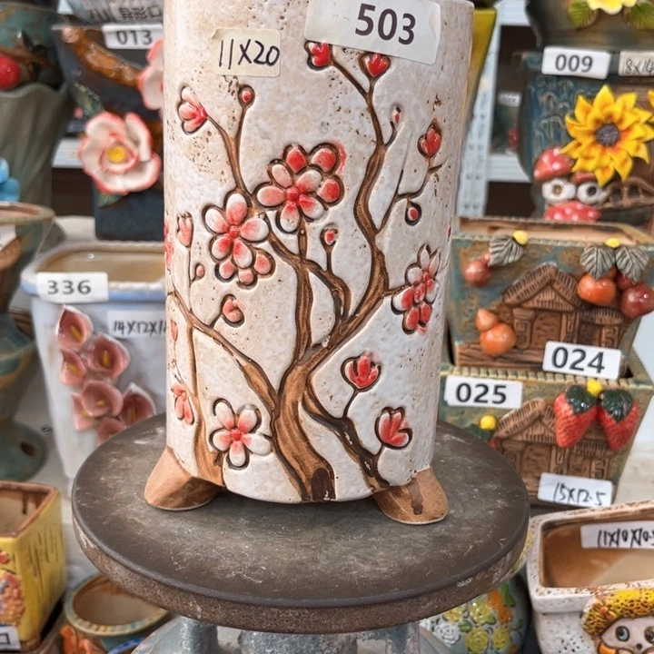 紫砂花盆粗陶材质多肉花盆