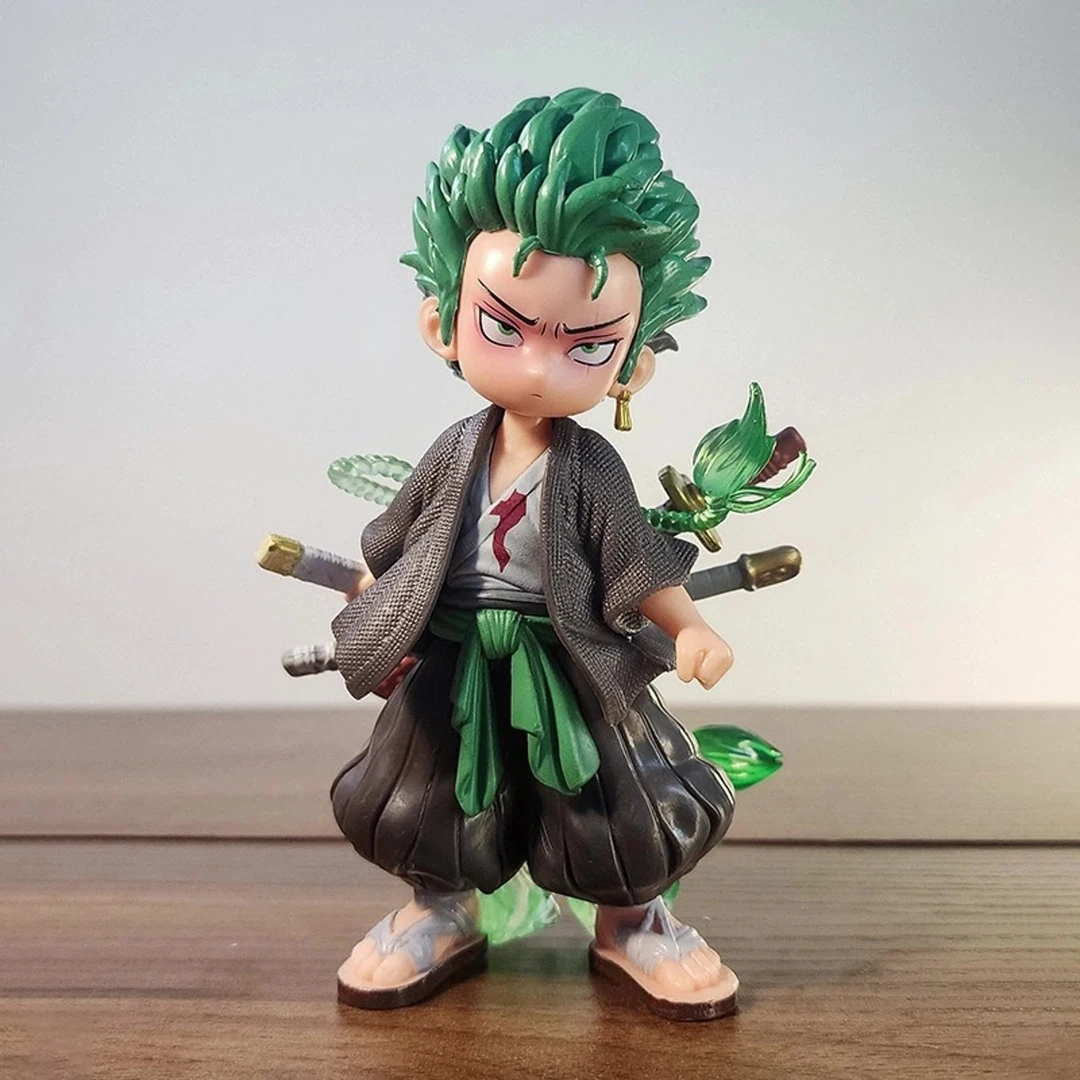 海贼王手办Q版索隆索隆三刀佐罗桌面动漫模型摆件