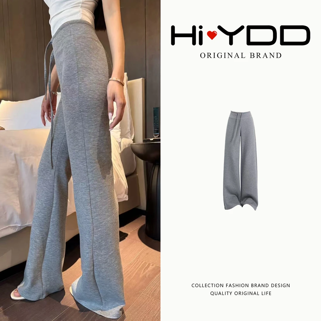 YDD•「空气裤」夏季新款高级太空棉美式休闲卫裤阔腿拖地裤