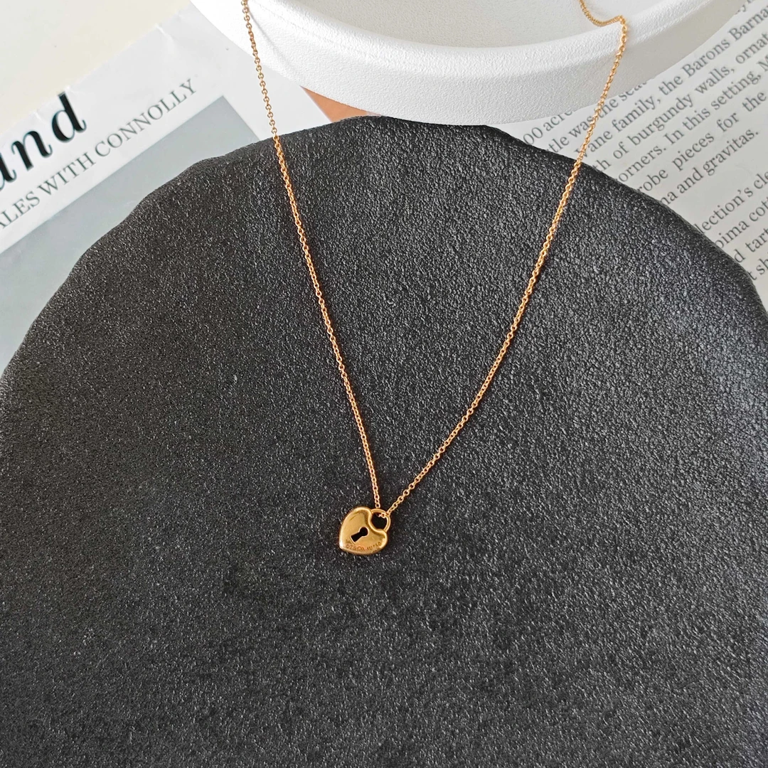99新 Tiffany & Co./蒂芙尼 玫瑰金爱心项链 BJM2-7443