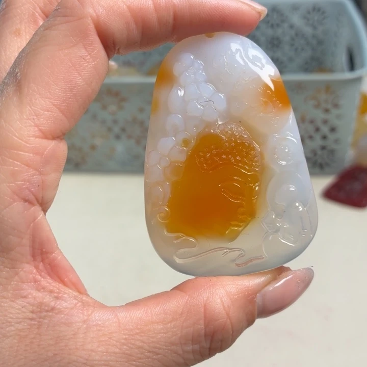 玛瑙/玉髓未镶嵌吊坠(不含链)
