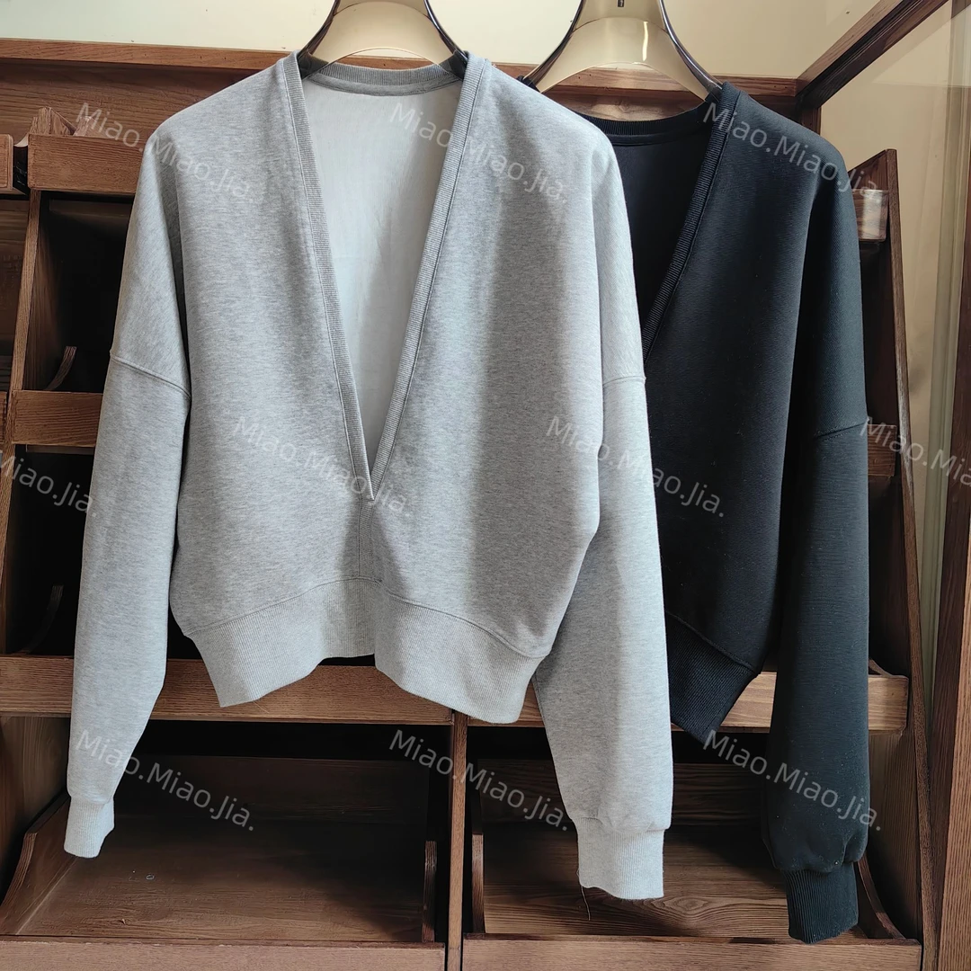 /苗苗家/『随性时光』深V领高级感极简上衣显瘦垂坠感外套