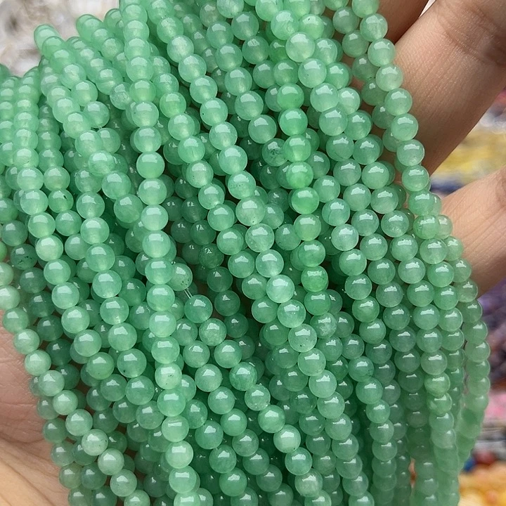 玛瑙/玉髓未镶嵌珠宝半成品2条4mm左右东陵玉