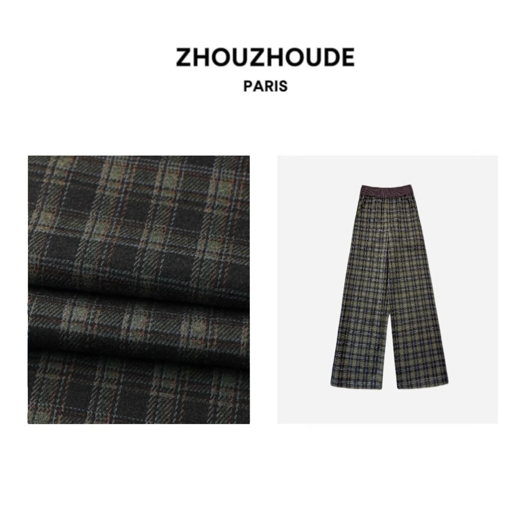 ZHOUZHOUDE【复古映画】秋冬慵懒风百搭显瘦宽松休闲直筒裤