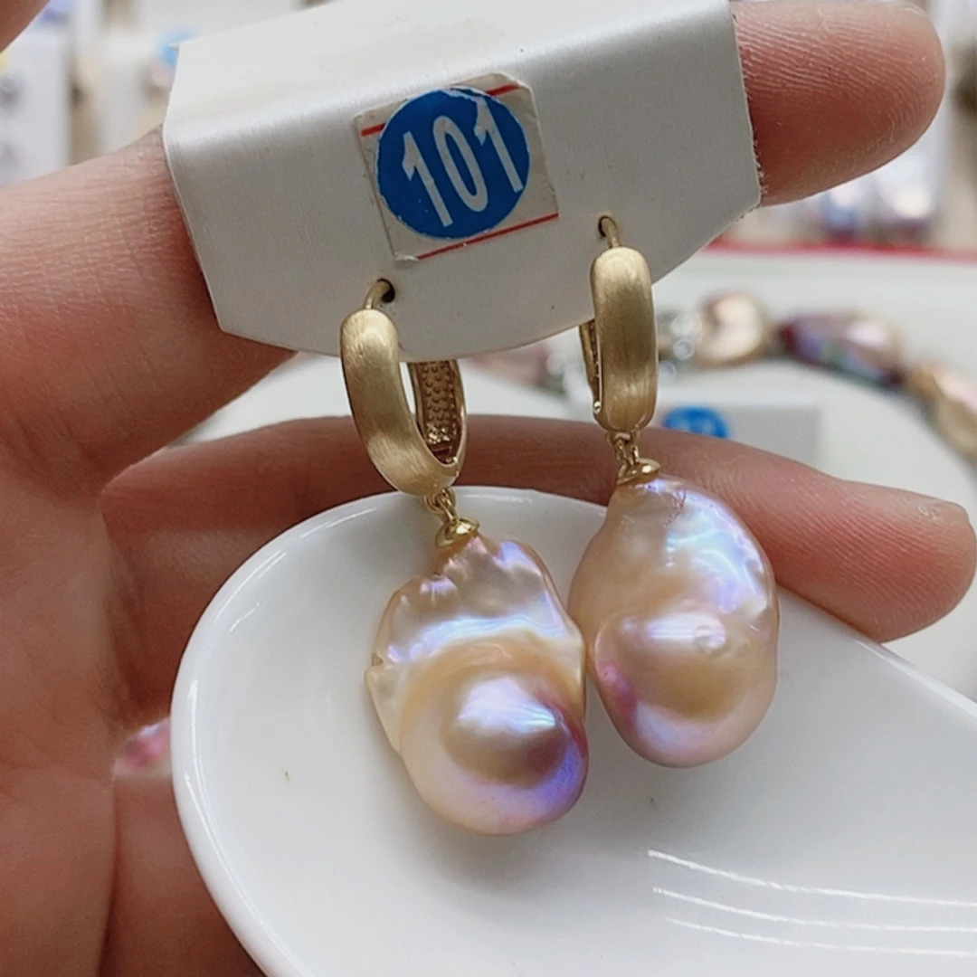 【闪购商品】淡水珍珠耳饰银S925镶嵌