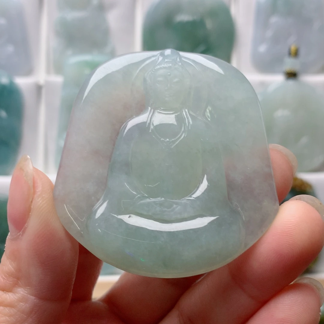 翡翠吊坠(不含链)未镶嵌素衣观音