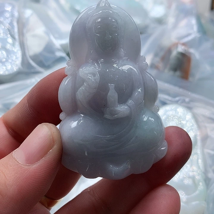 翡翠未镶嵌颈饰保真天然a货翡翠